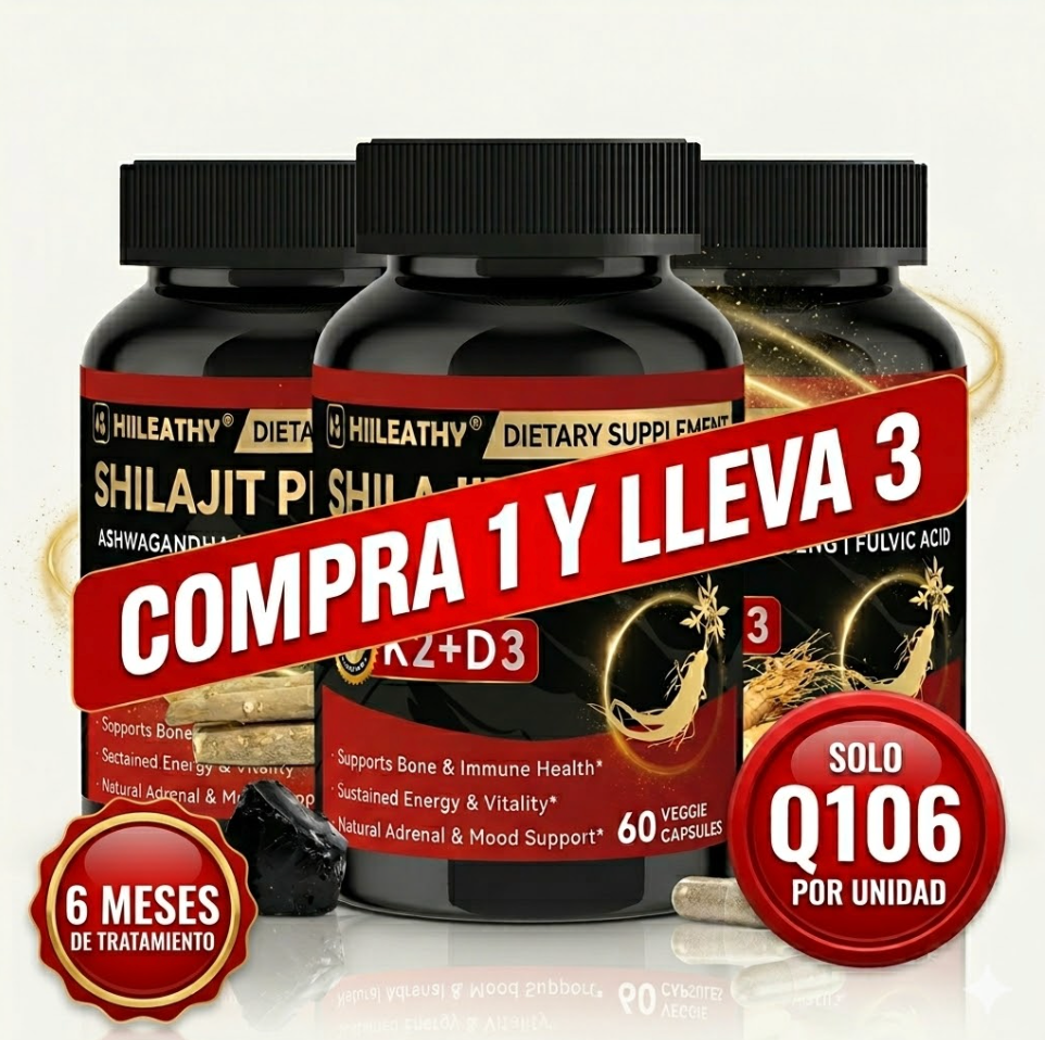 (SUPER 3X1) POTENCIADOR SHILAJIT PRO MAX – Potencia de Alta Pureza