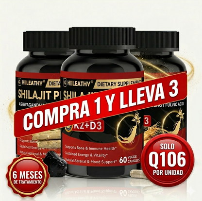 (SUPER 3X1) POTENCIADOR SHILAJIT PRO MAX – Potencia de Alta Pureza